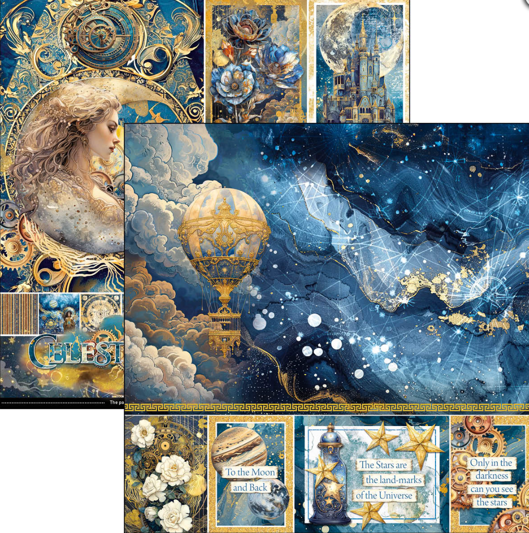 12x12 - Celestial - Paper Pad 12/Pkg - Double Sided Paper - Ciao Bella