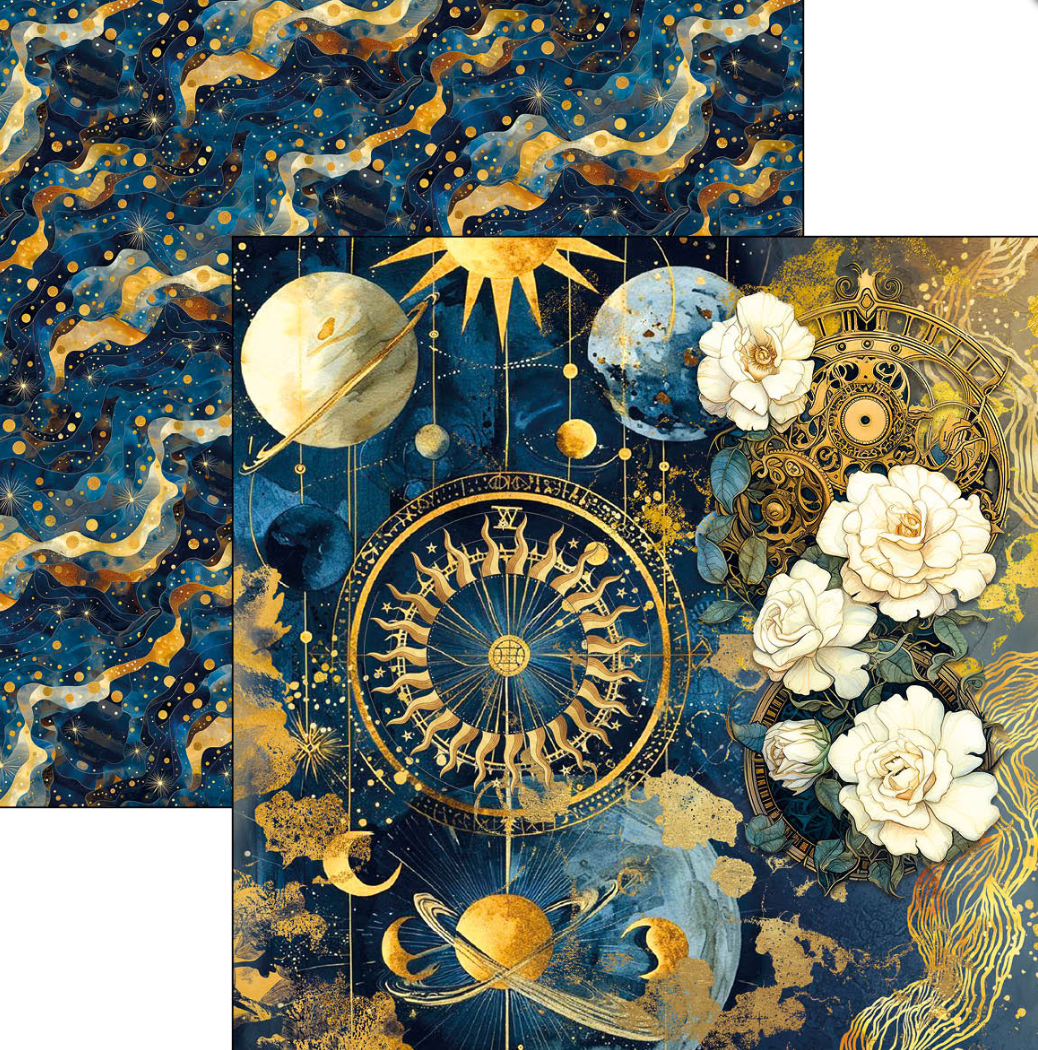 12x12 - Celestial - Pattern Pad 8/Pkg - Double Sided Paper - Ciao Bella