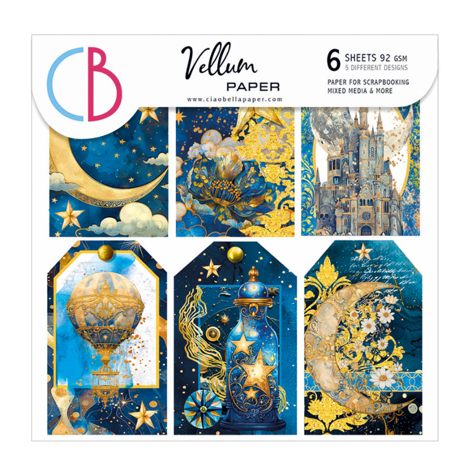 6x6 - Celestial - Vellum Celestial - Cut 6"x6" 6/Pkg - Ciao Bella