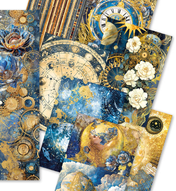 Rice Paper Mixed A5 - Celestial 8/Pkg - Ciao Bella