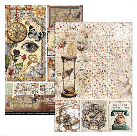 Creative Pad A4 - Cabinet of Curiosities - Double Sided Paper - 9/Pkg- Ciao Bella