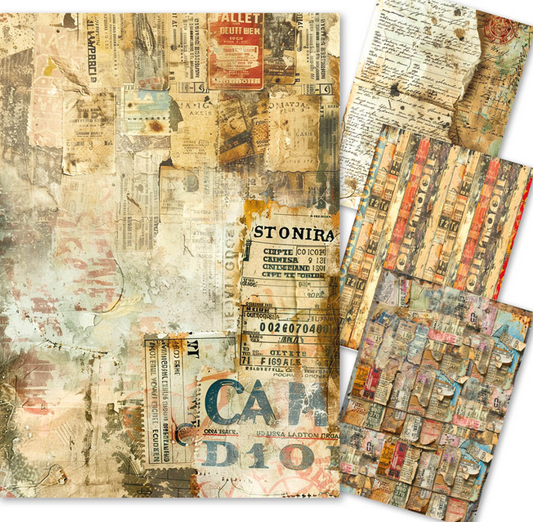 A4 Rice Paper Set - Journey Ahead - 4/Pkg - Ciao Bella