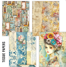 A5 Mixed Paper Pack - Craftmix Quintessential - Tissue, Vellum - 8 Sheets - Ciao Bella