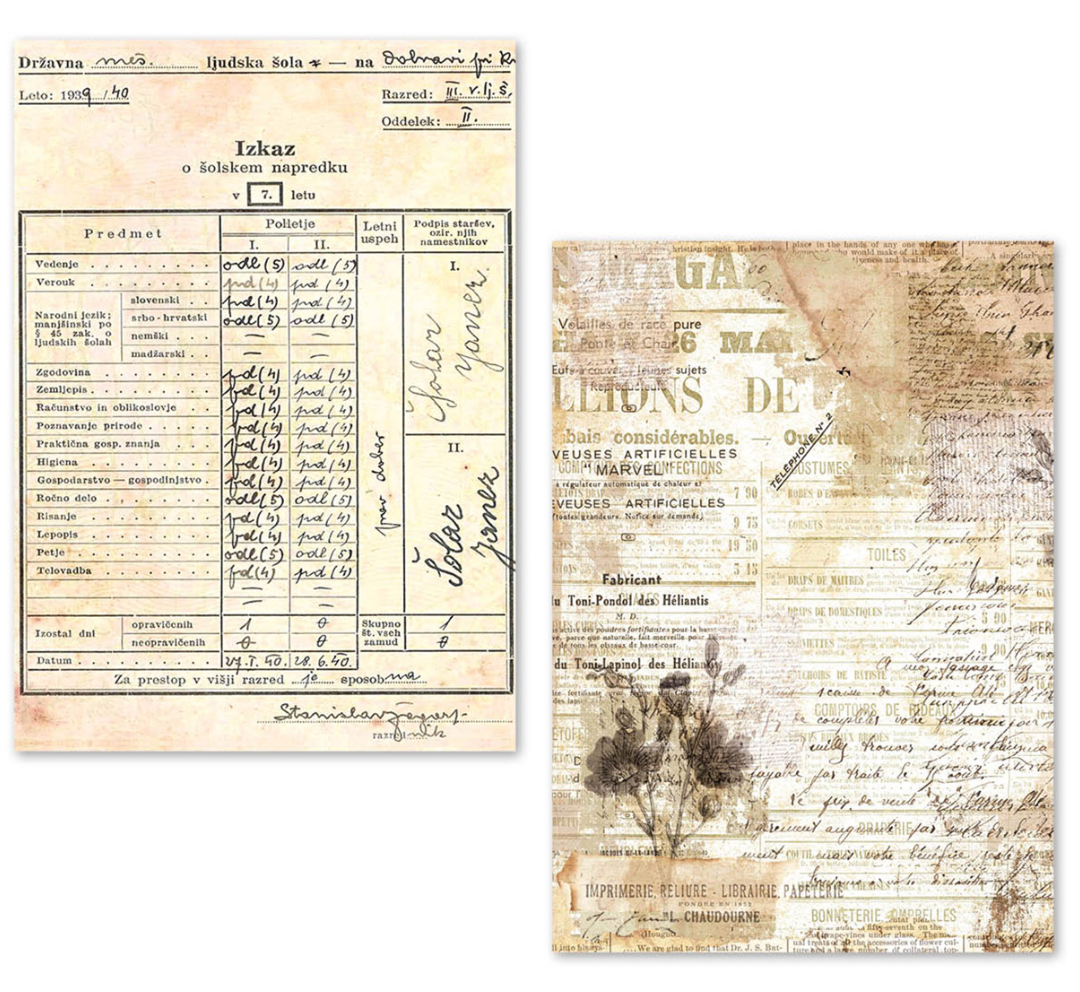 A5 Tissue Paper Set - 24 Sheets - Vintage Manuscript - Ciao Bella