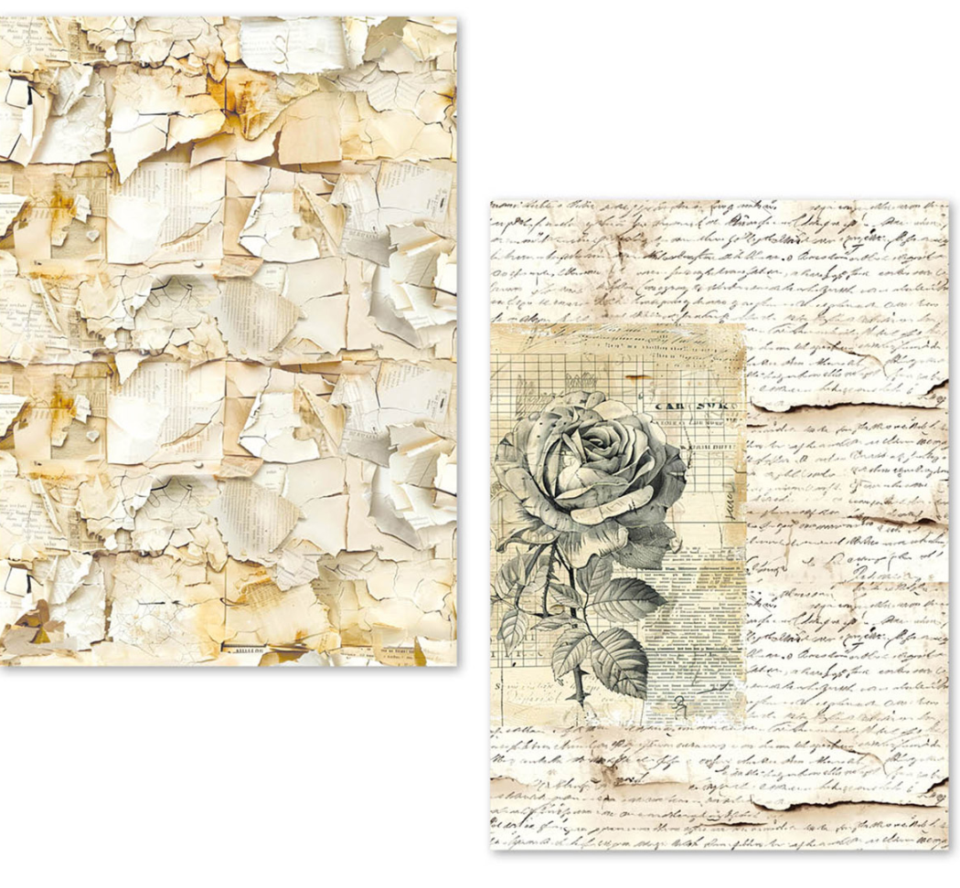 A5 Tissue Paper Set - 24 Sheets - Vintage Manuscript - Ciao Bella