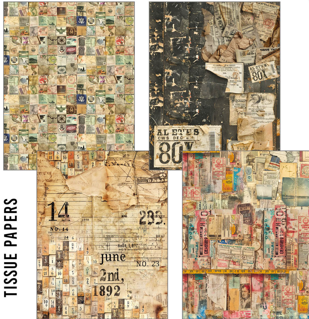 A5 Mixed Paper Pack - Journey Ahead - Vellum / Tissue - 8 Sheets - Ciao Bella