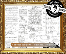 Printed Tissue - Script - Paperartsy