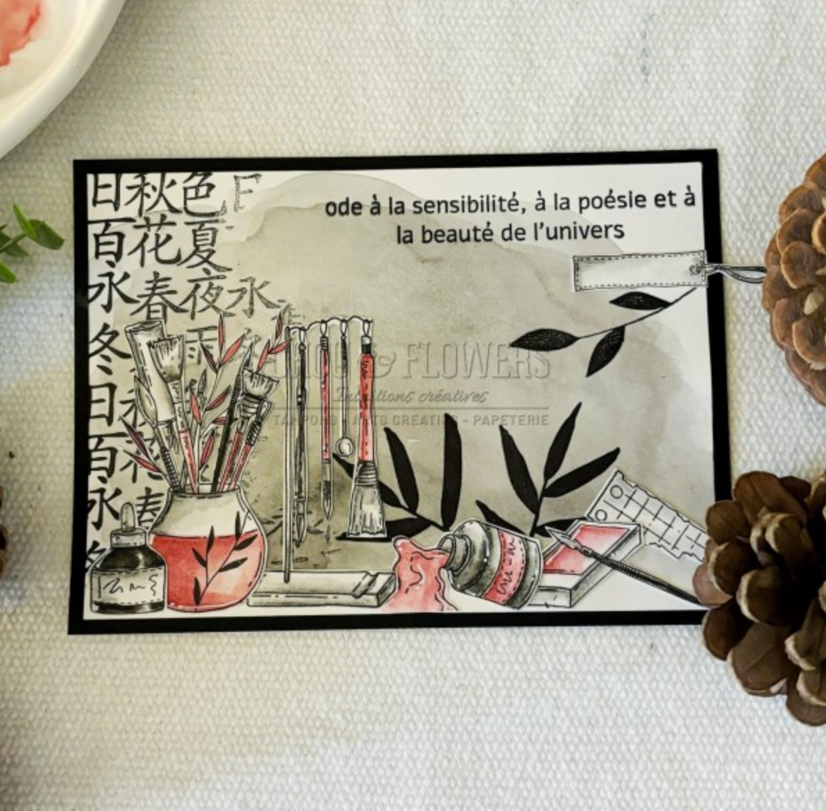 Clear Stamp - IDEOGRAM - Chou and Flowers