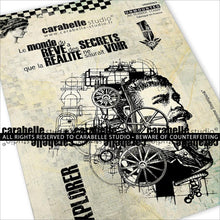 Unmounted A6 Stamp - Steampunk Man Portrait - Carabelle Studio