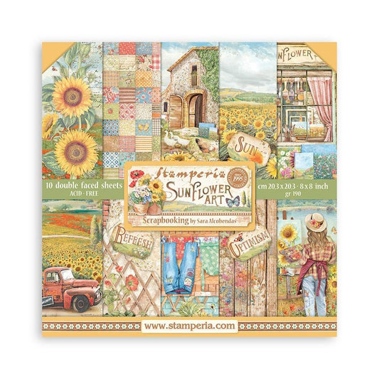 8x8 - Sunflower Art - Double-Sided Paper Pad - Stamperia