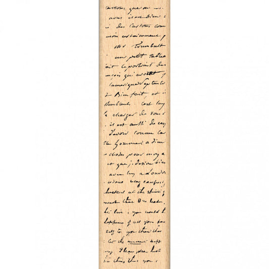Manuscript Background - Wooden Mount Rubber Stamp - Florilèges Design