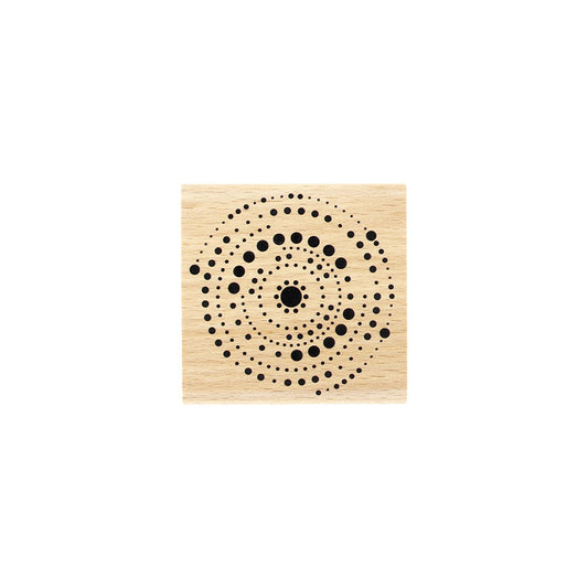Dot Circles - Wooden Mount Rubber Stamp - Florilèges Design