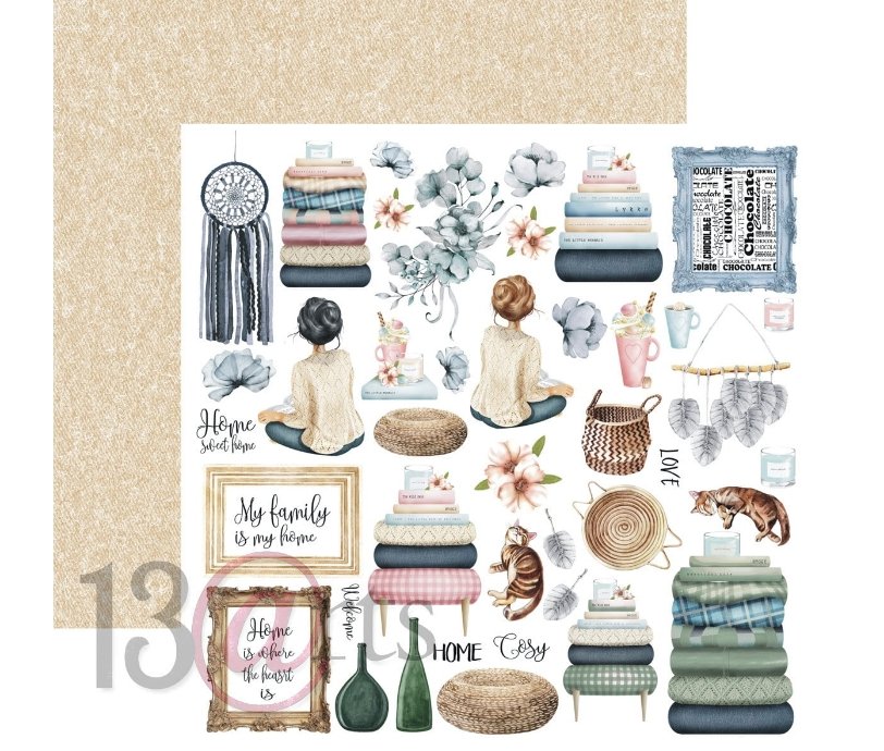 13 @rts - HOME SWEET HOME Paper Set 12x12 Inch 13 @rts