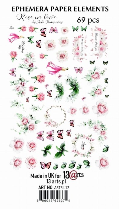 13 @rts - ROSE IN LOVE Ephemera Pack 13 @rts