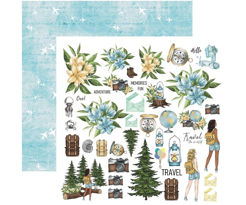 13 @rts - TRAVEL THE WORLD Paper Set 12x12 Inch 13 @rts