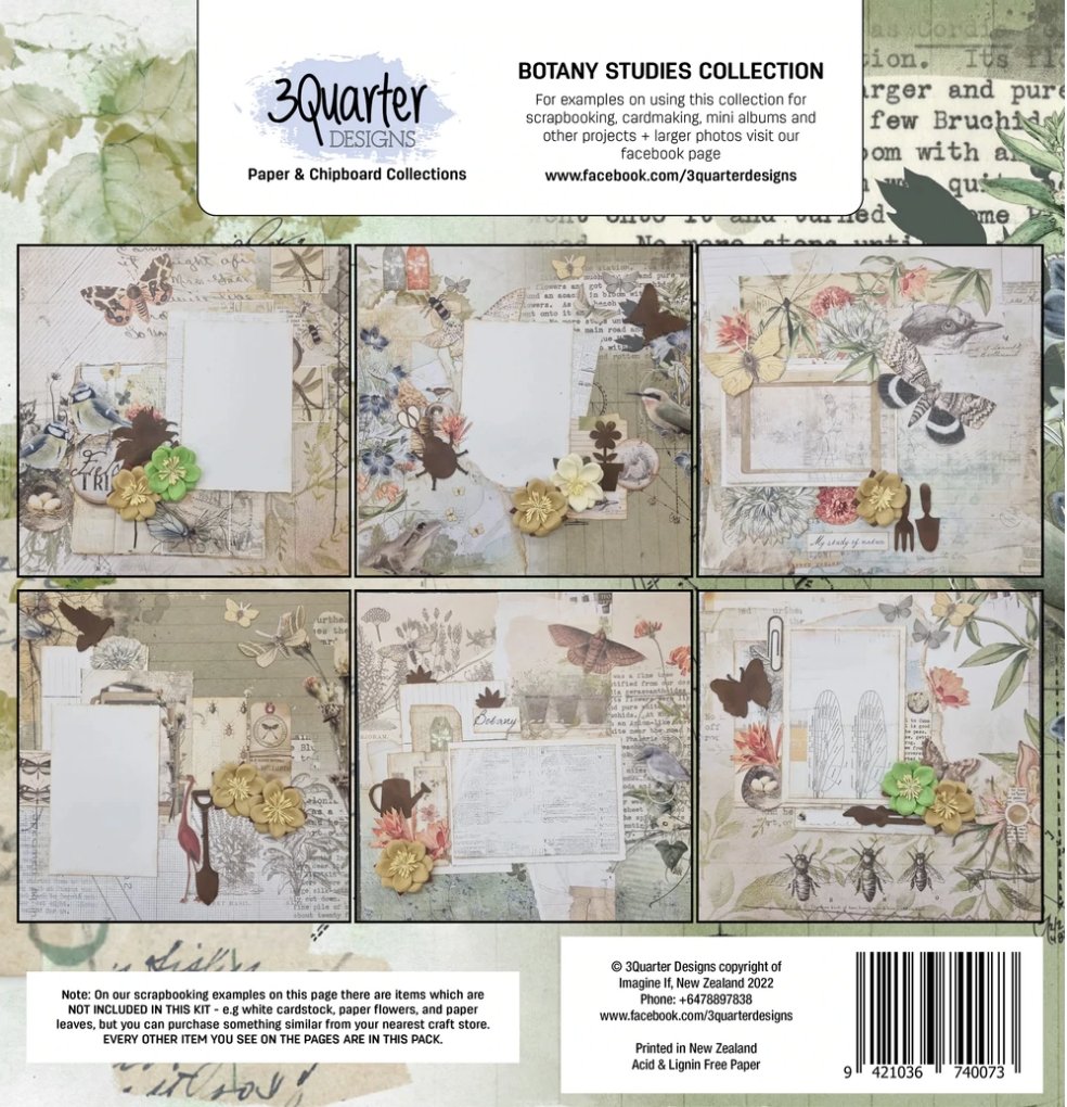 3Quarter Designs Botany Studies Collection 12x12 Inch 3Quarter Designs