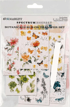 49 and Market - Spectrum Sherbet Botanical Rub-On Transfer Set - Messy Papercrafts