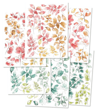 49 and Market - Spectrum Sherbet Leaves Rub-On Transfer Set - Messy Papercrafts