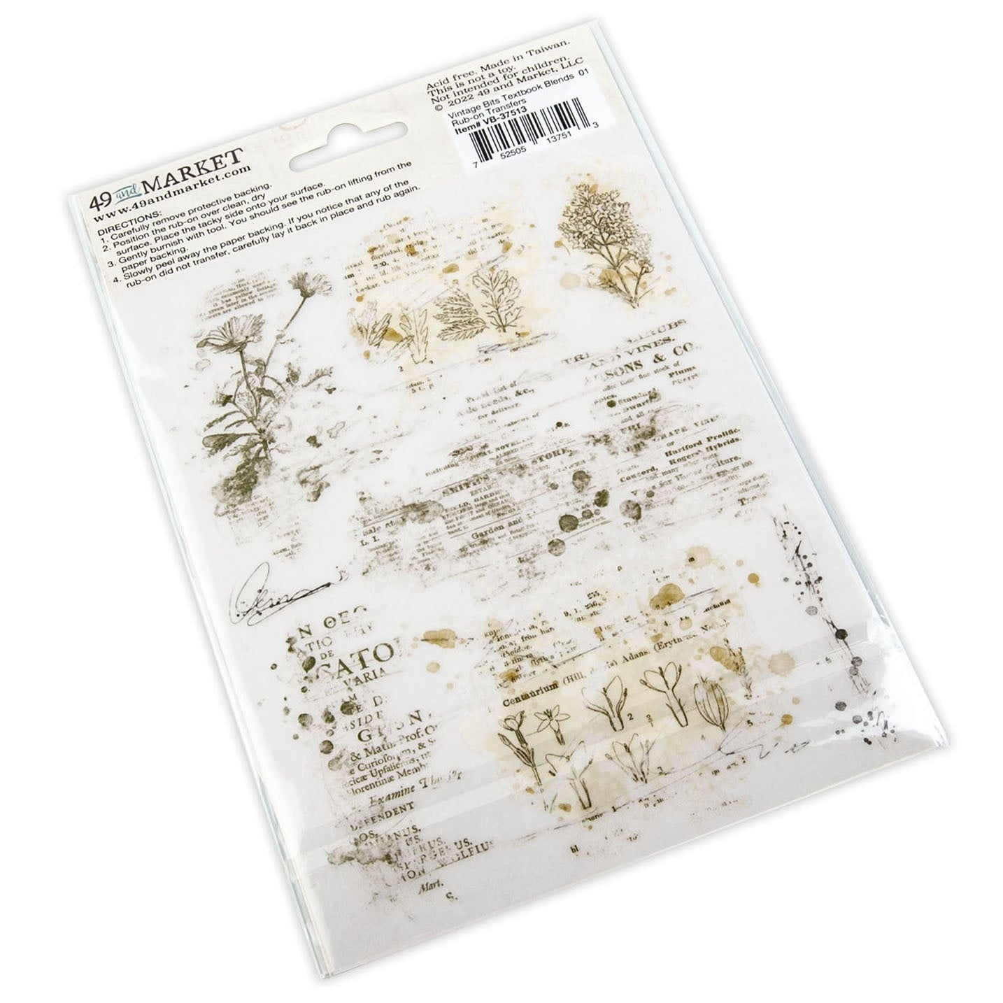 Textbook Blends 01 - Essential Rub-Ons - 6x8 Inch - 2/Sheets - 49 And Market