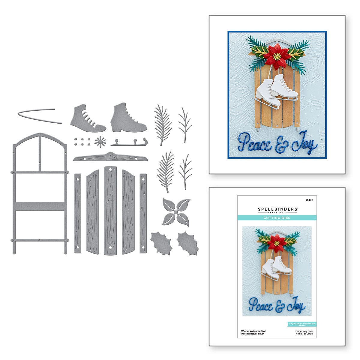 Winter Welcome Sled - Cutting Dies - Spellbinders