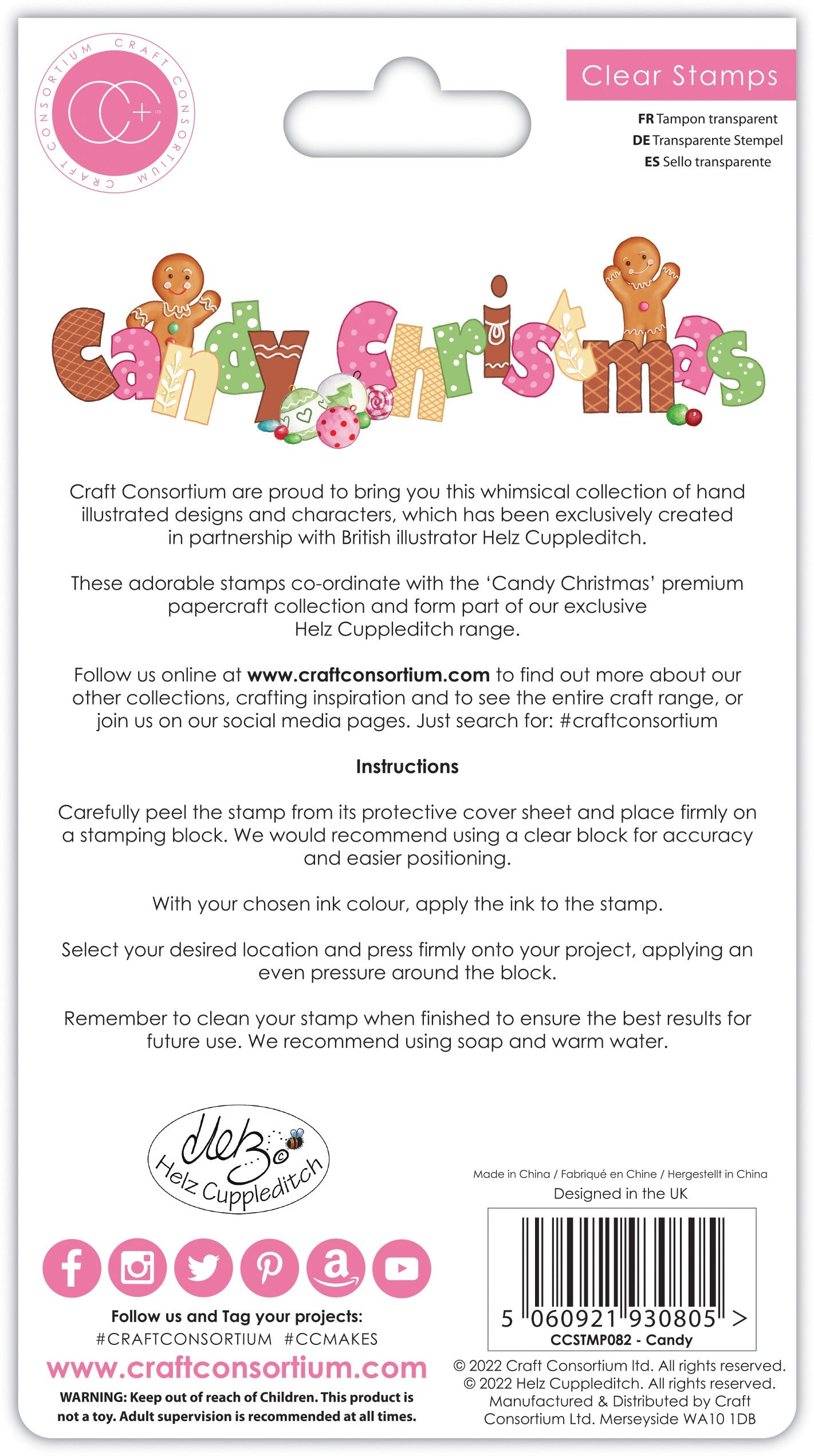 Clear Stamp Set A5 - Candy - Candy Christmas - Craft Consortium