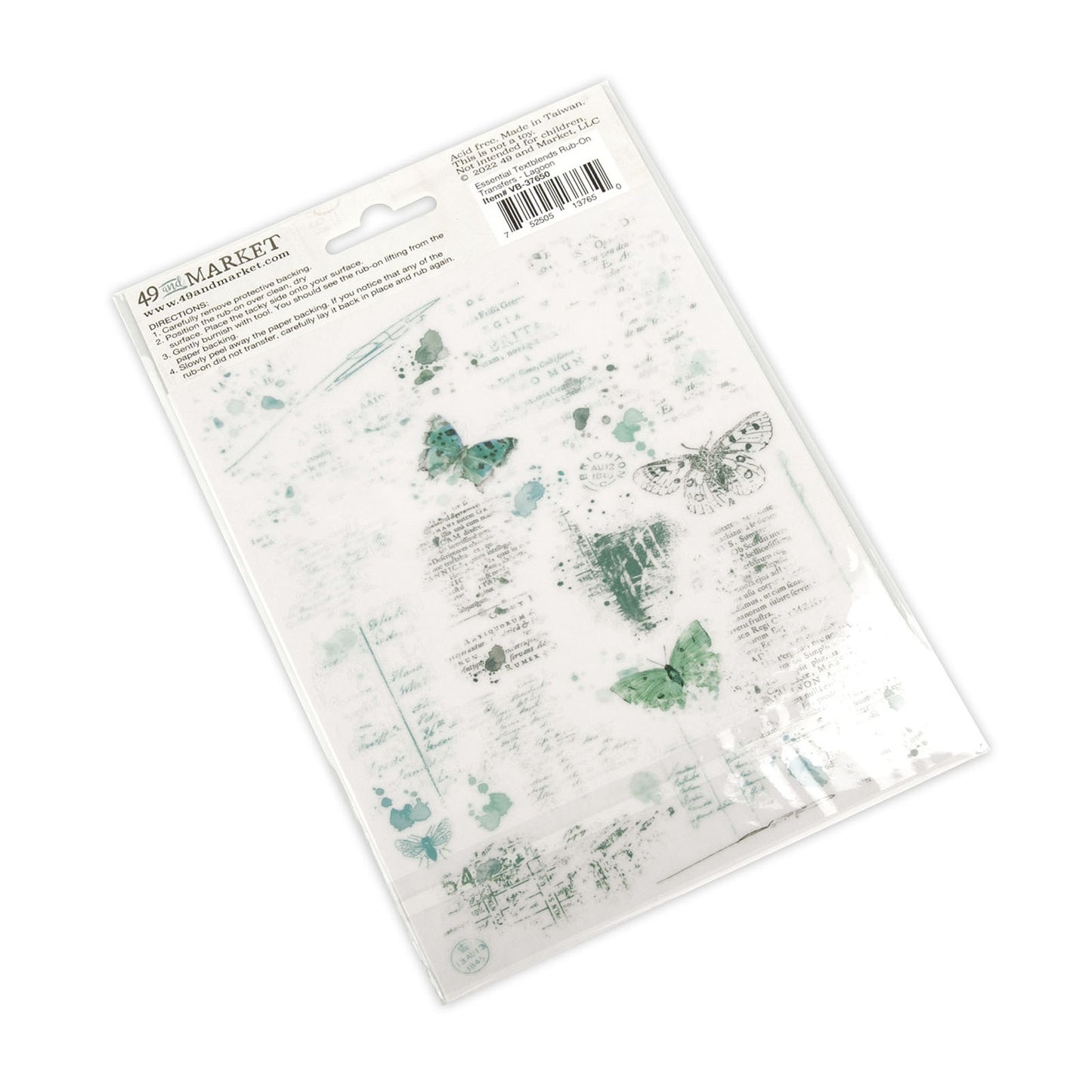 Rub-ons - Essential Textblends - Lagoon - 49 And Market