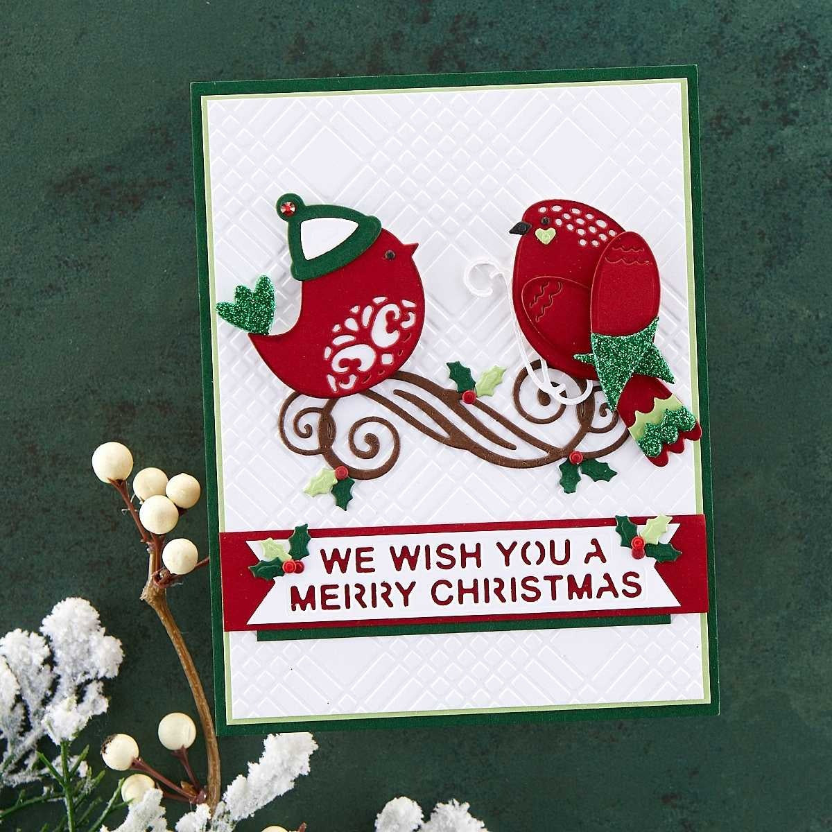 Dies - Sugarplum Tweets -Christmas Flourish - Spellbinders by Becca Feeken