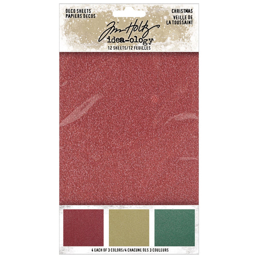 4x6 Adhesive Deco Sheets - 12 Sheets - CHRISTMAS - Idea-Ology - Tim Holtz
