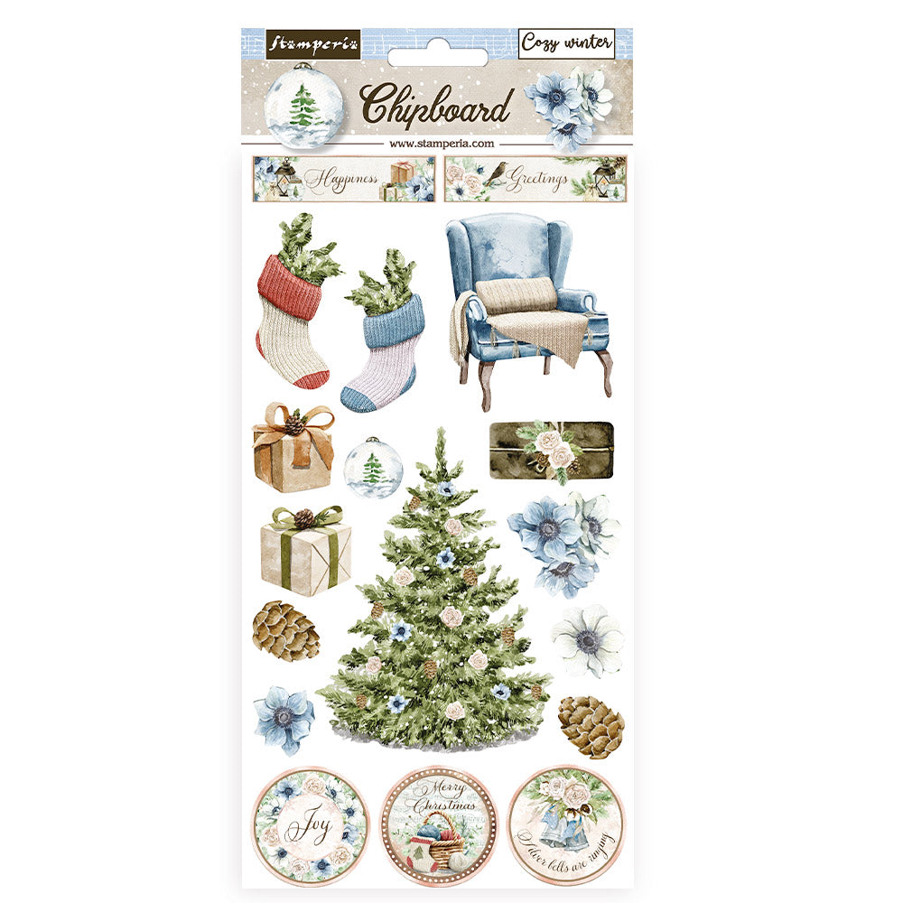 Cozy Winter - Adhesive Chipboard 6X12 Inch - Stamperia
