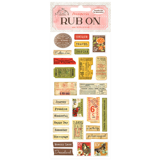 Create Happiness - Rub On - Labels - Vicky Papaioannou - Stamperia