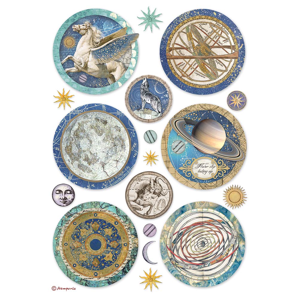 Cosmos Infinity - Rounds - Rice Paper Sheet - A4 - Stamperia