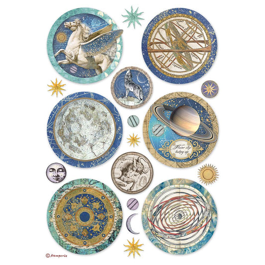 Cosmos Infinity - Rounds - Rice Paper Sheet - A4 - Stamperia