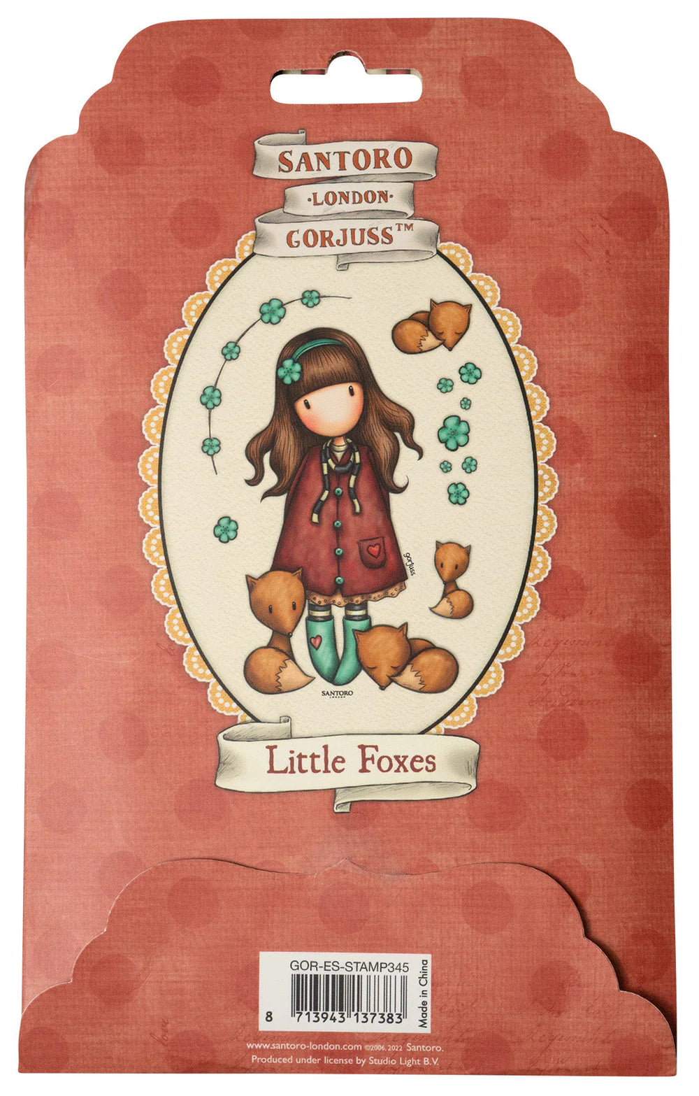 Little Foxes - Gorjuss - 4.7 x 6.7 inch - Cling Stamp - Studio Light