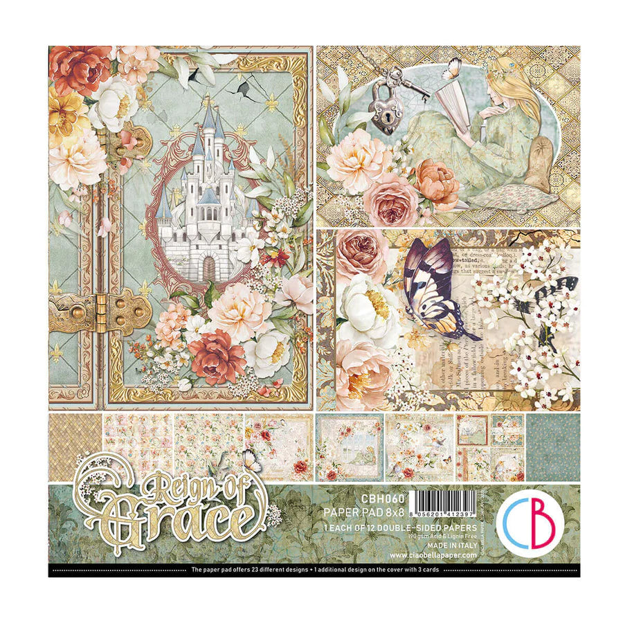 8x8 - Reign of Grace - Paper Pad - 12/Pkg - Ciao Bella