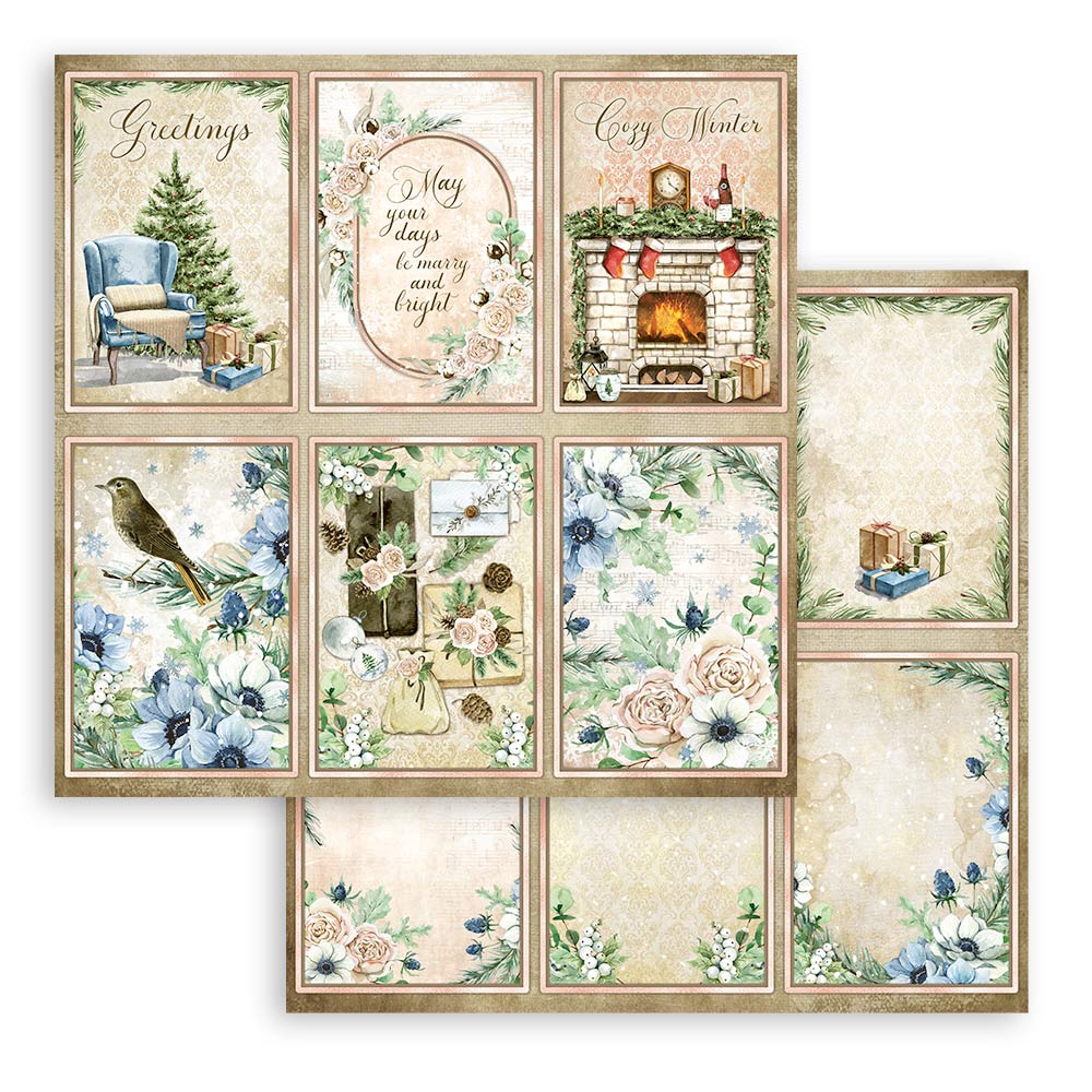 Cozy Winter -  12X12 Inch - Double Sided Paper Pad - Stamperia