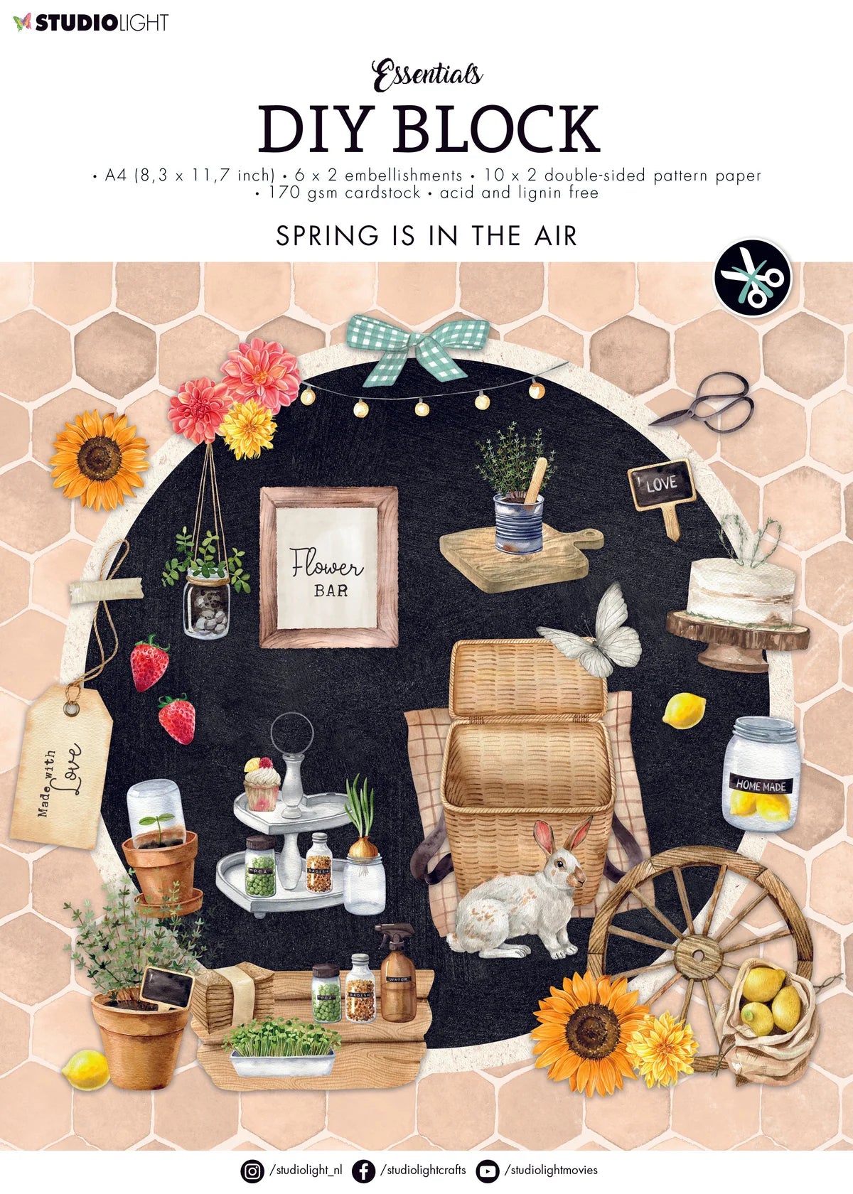 Spring is in the Air - DIY Block - Die-Cuts - Studio Light