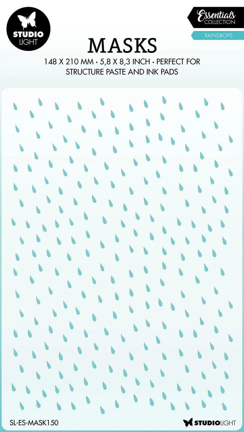 6x8 Stencil - Raindrops - Essentials Mask - Studio Light