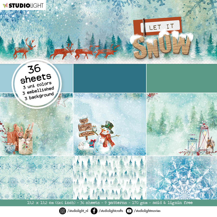 6x6 Paper Pad - Let It Snow - Studio Light Nr 45