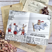 Chou and Flowers - CLEAR STAMP OURSON NOEL - Bear in Airplane - 3.5 x 5 inch Chou and Flowers