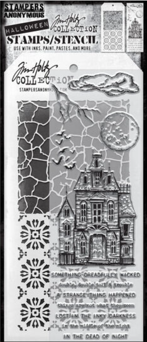 Tim Holtz - Sketch Manor Stamps and Rosette & Crackle Stencils