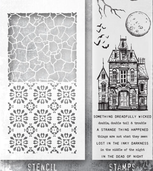 Tim Holtz - Sketch Manor Stamps and Rosette & Crackle Stencils