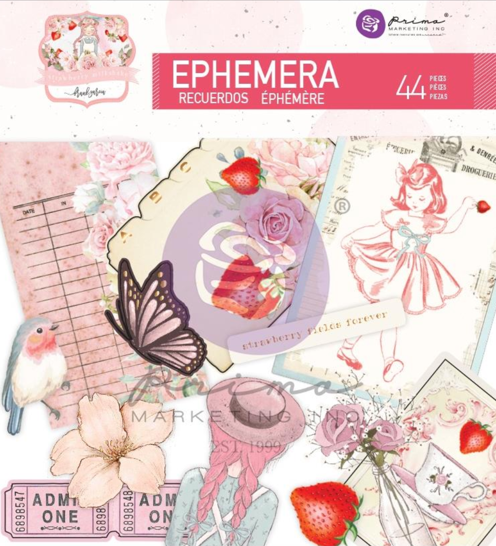 Prima Marketing - Strawberry Milkshake Collection - Cardstock Ephemera 22/Pkg
