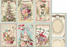 8x8 Inch - Pink Christmas - Scrapbooking Pad - Stamperia