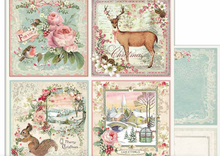8x8 Inch - Pink Christmas - Scrapbooking Pad - Stamperia