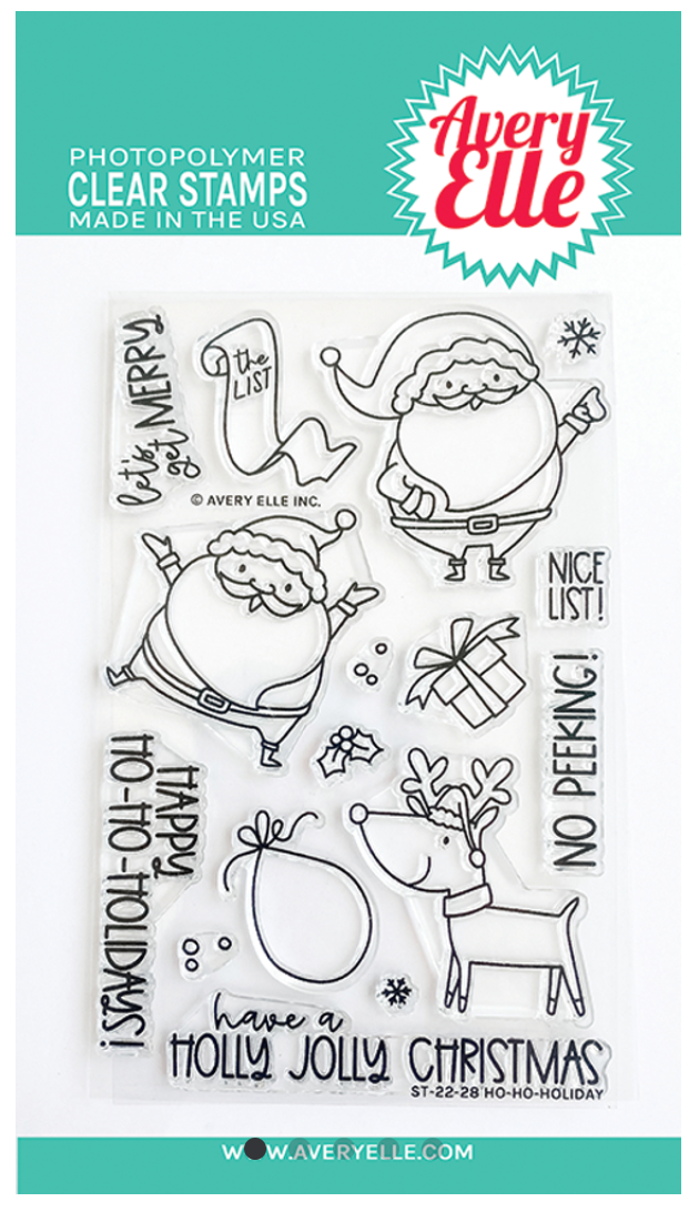 Ho Ho Holidays - 4x6 Inch Clear Stamp Set - Avery Elle