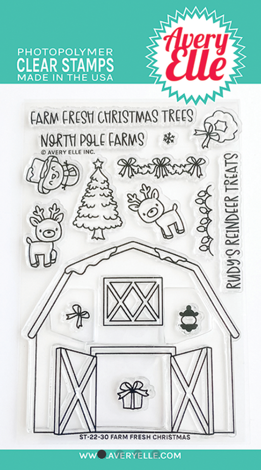 Farm Fresh Christmas - 4x6 Inch Clear Stamp Set - Avery Elle