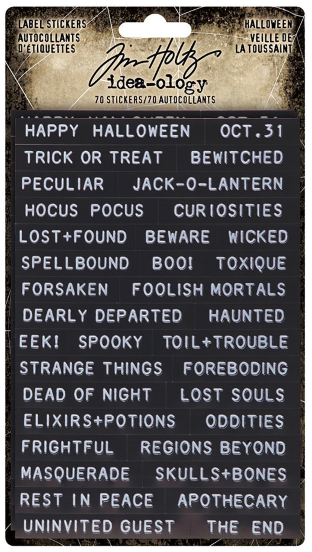 Halloween - Label Stickers - Tim Holtz - Ideaology