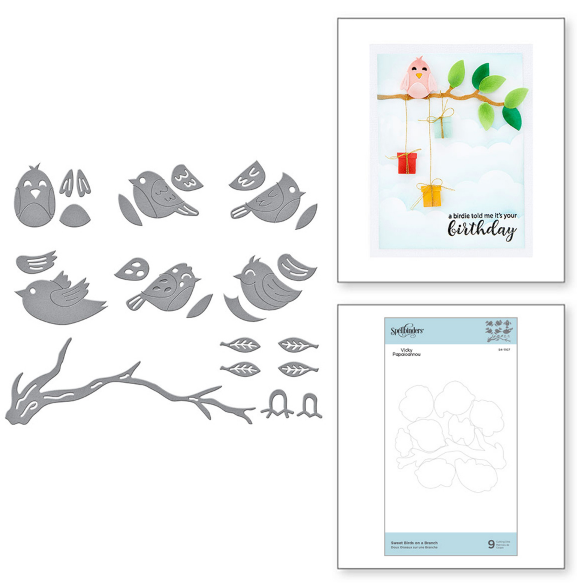 Sweet Birds On A Branch - Cutting Dies - Spellbinders