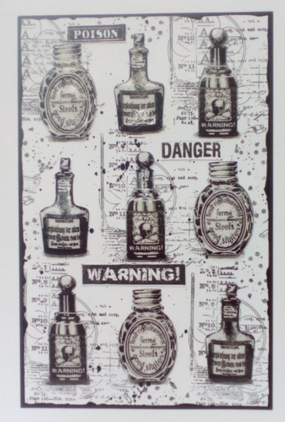 AALL and Create - APOTHECARY BOTTLES - A7 - Designer Olga Heldwein - Clear Stamp Set - #431