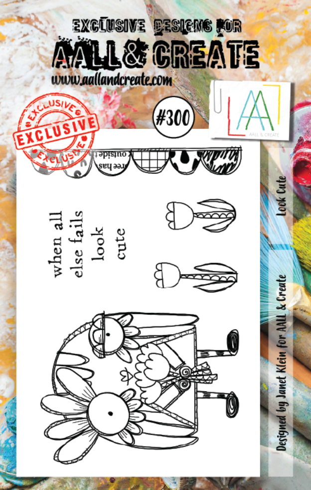 AALL and Create - Look Cute - A7 - Designer Janet Klein - Clear Stamp Set - #300